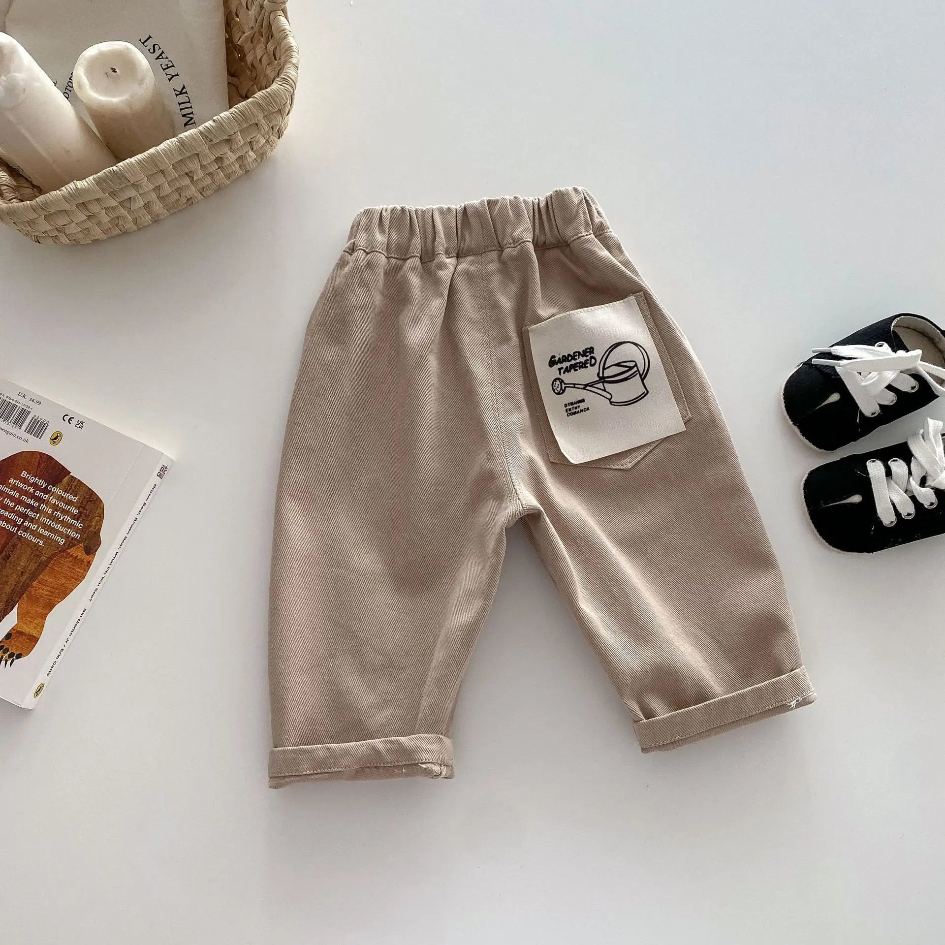 2026 Baby Boys Jeans Spring Summer Stylish 0-5Y Kids Korean Style Cotton Denim Trousers Boys Casual Soft Patch Pants Clothes