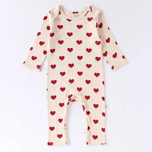 2025 New Autumn Infant Baby Girls Jumpsuit Long Sleeved Cotton Print Toddler Baby Girl Romper 0-24M Children Clothes