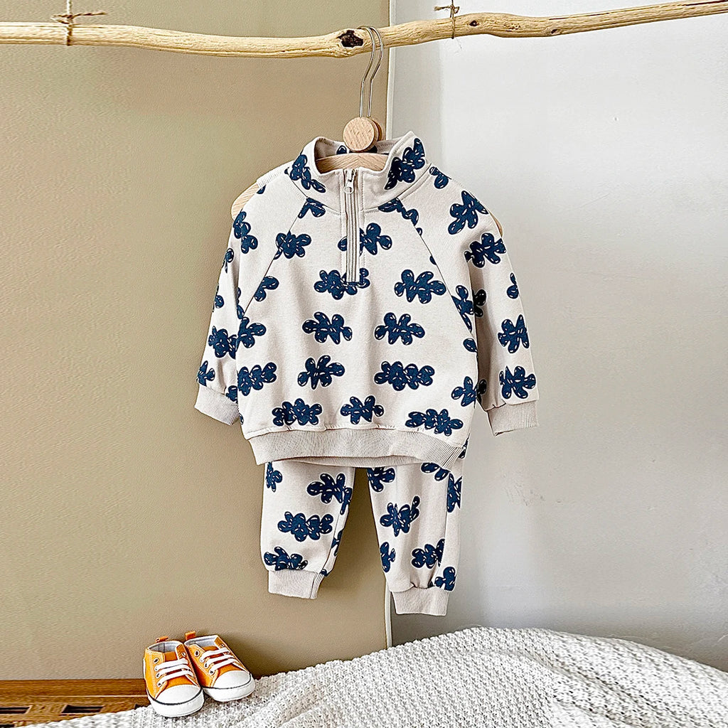 2024 Autumn Baby Boy Clothes Sets Girl Infant Sweatshirts Long Sleeve Pullover+Sweatpants Suit Kids Outfit 2Pcs Children Clothes