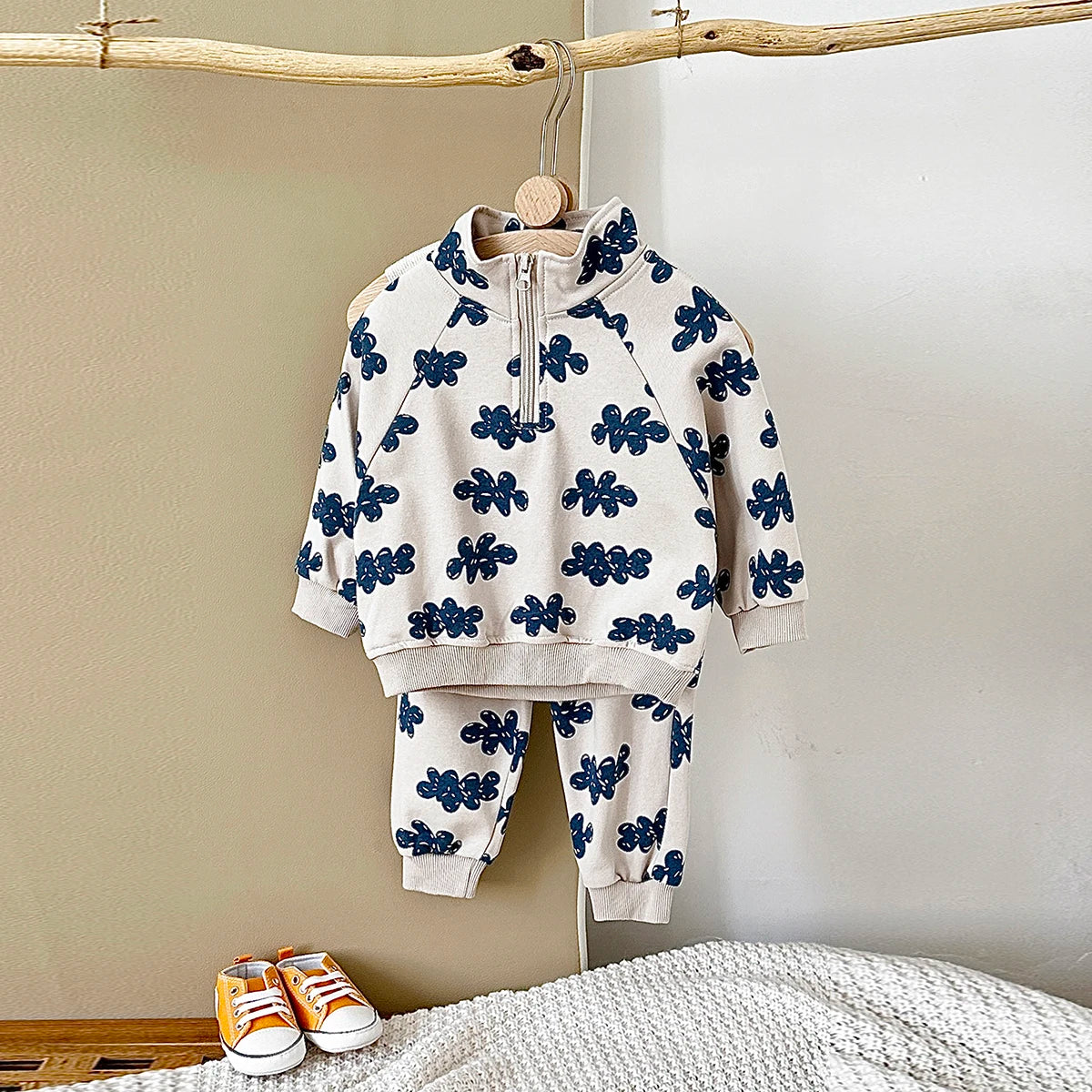 2024 Autumn Baby Boy Clothes Sets Girl Infant Sweatshirts Long Sleeve Pullover+Sweatpants Suit Kids Outfit 2Pcs Children Clothes