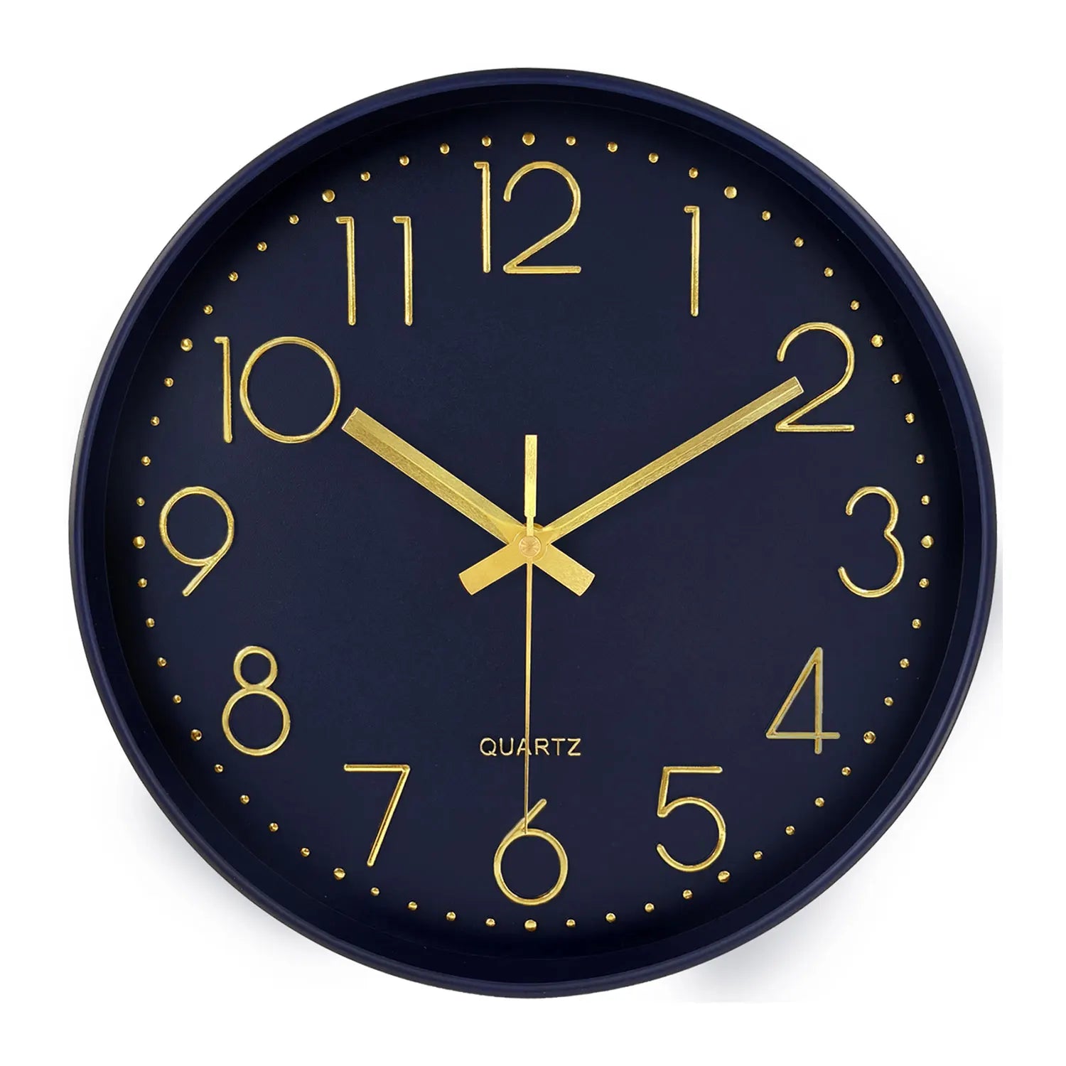 Minimalist Quartz Wall Clock Cubic Digital Clock Modern Style Silent Non Ticking Living Room Bedroom Office Clock 8/10/12 Inch