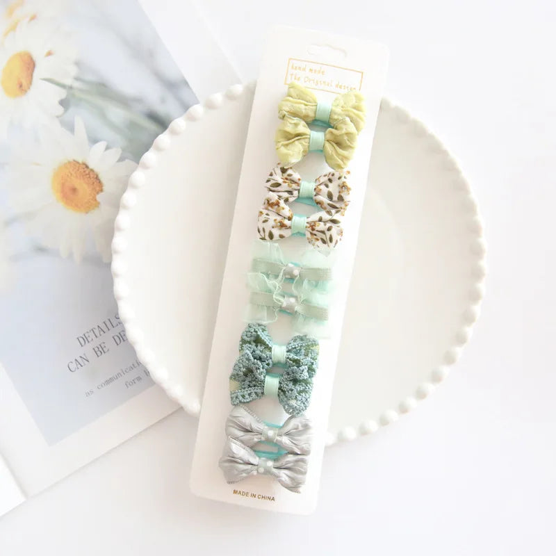 10Pc/Set Children's Girl Hairpins Cute Headwear Hair Accessories Bow for Baby Scrunchie Hair Clips Kids Barrettes Baby Headwear