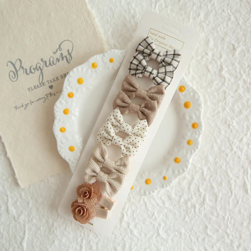 10Pc/Set Children's Girl Hairpins Cute Headwear Hair Accessories Bow for Baby Scrunchie Hair Clips Kids Barrettes Baby Headwear