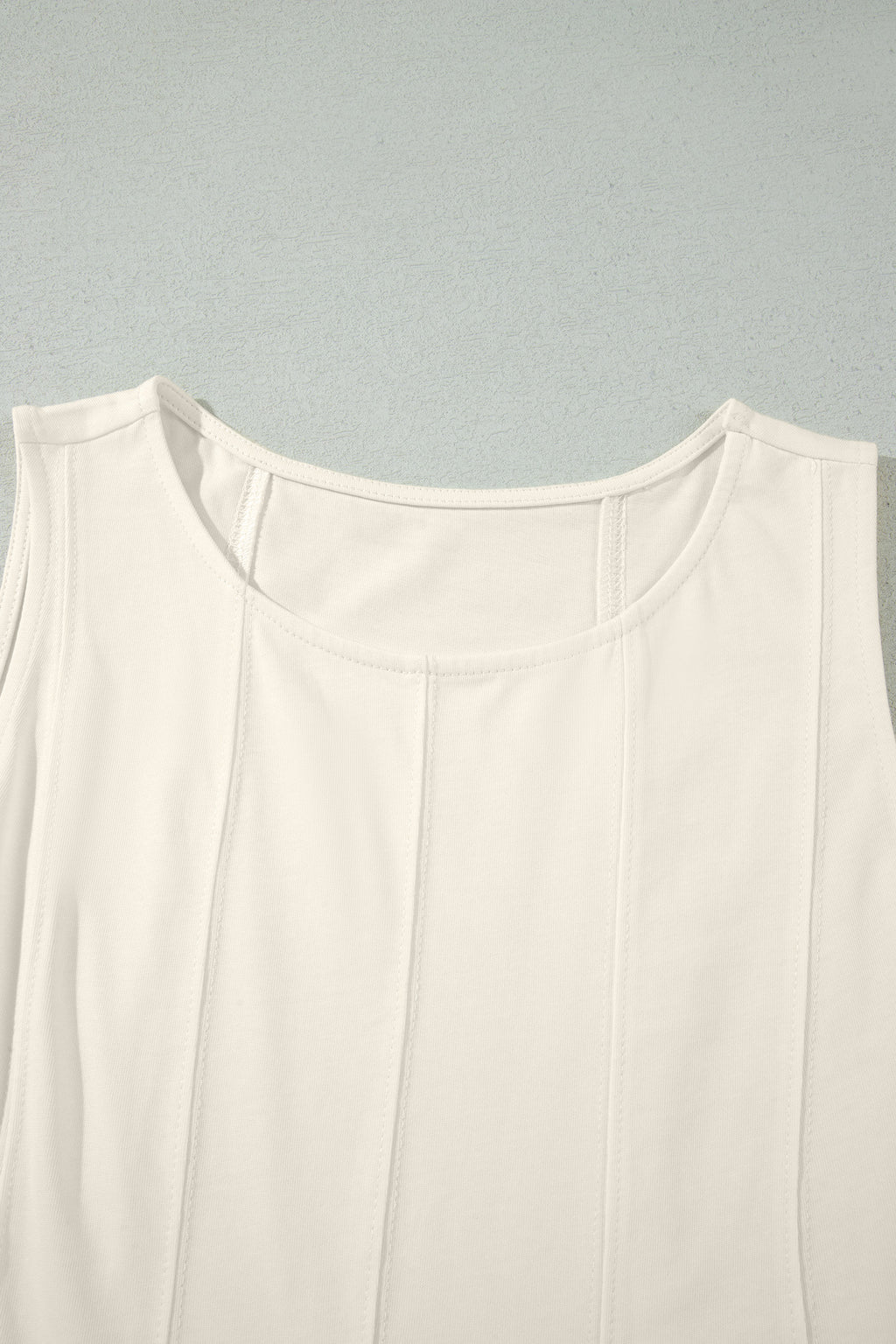 Pink Stitched Detail Loose Tank Top Cotton 2pcs Short Set