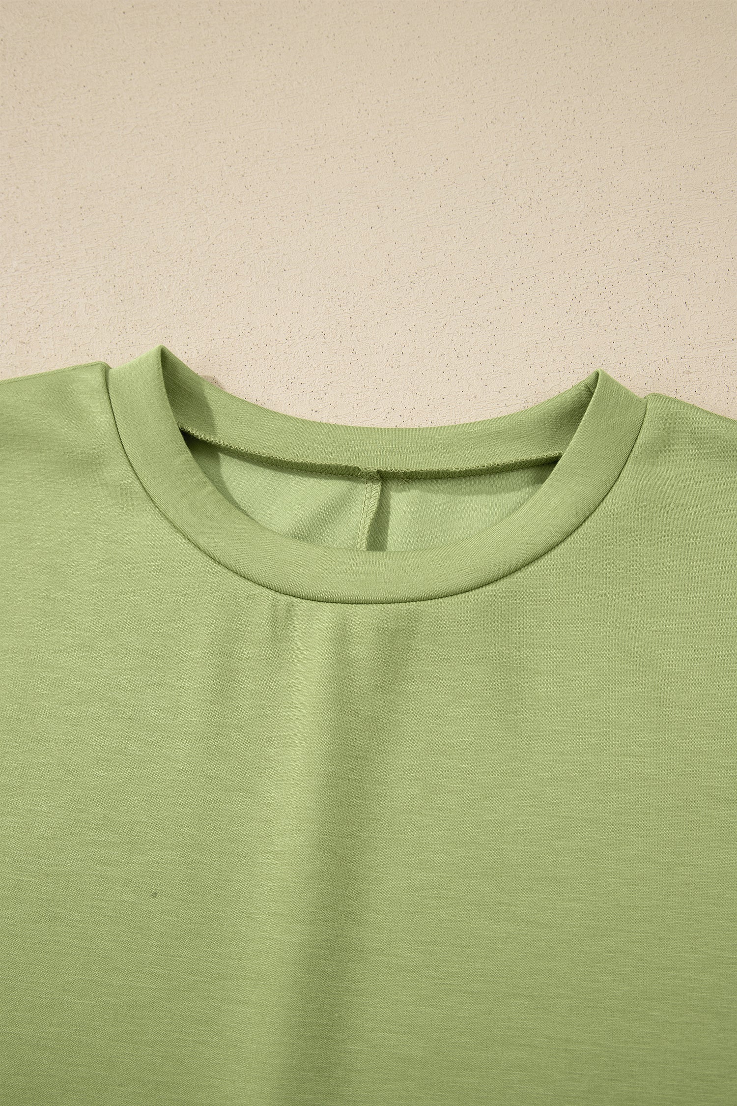 Green Bay Solid Color Long T Shirt Dress with Slits