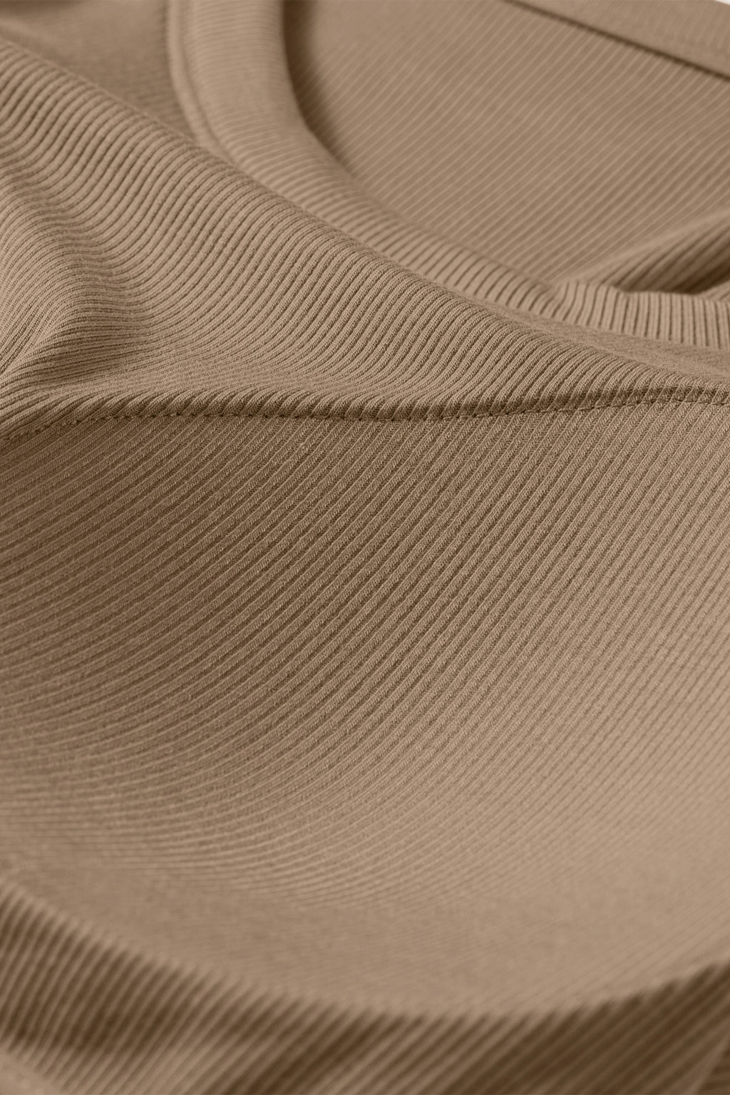 Black Slim Ribbed Padded Tank Top