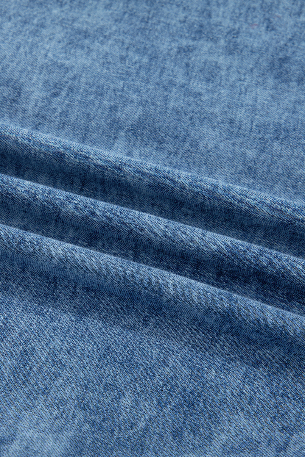 Dusk Blue Buttoned Front Collared Denim Sleeveless Top