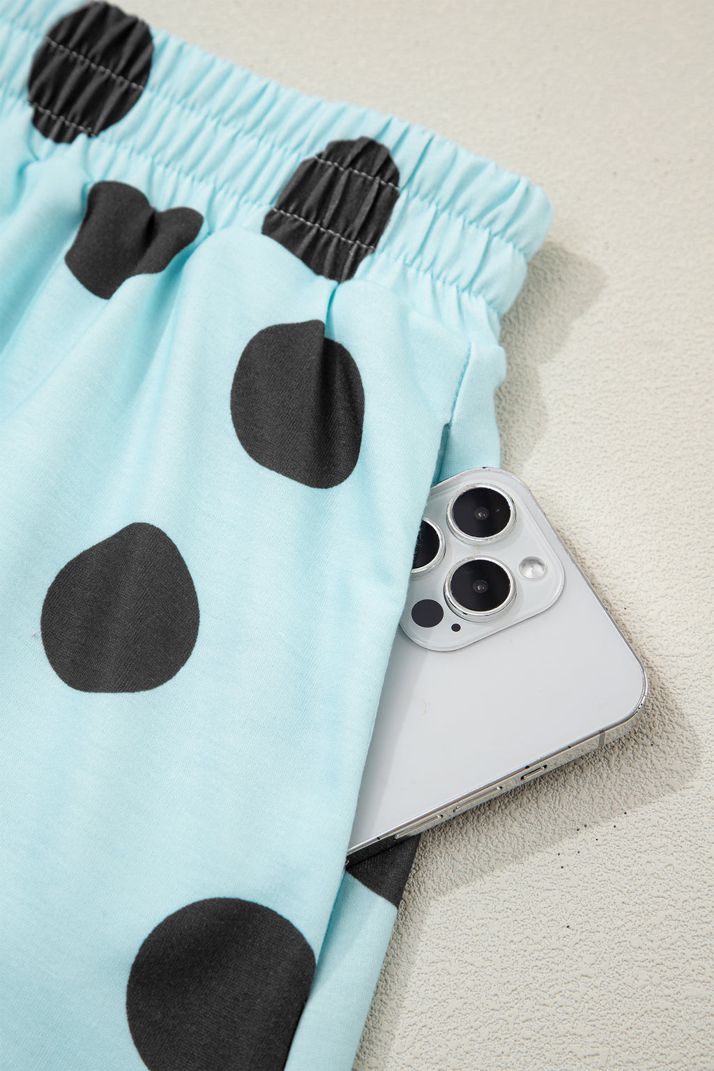 White Polka Dot Short Sleeve Top Casual Skort 2pcs Outfit