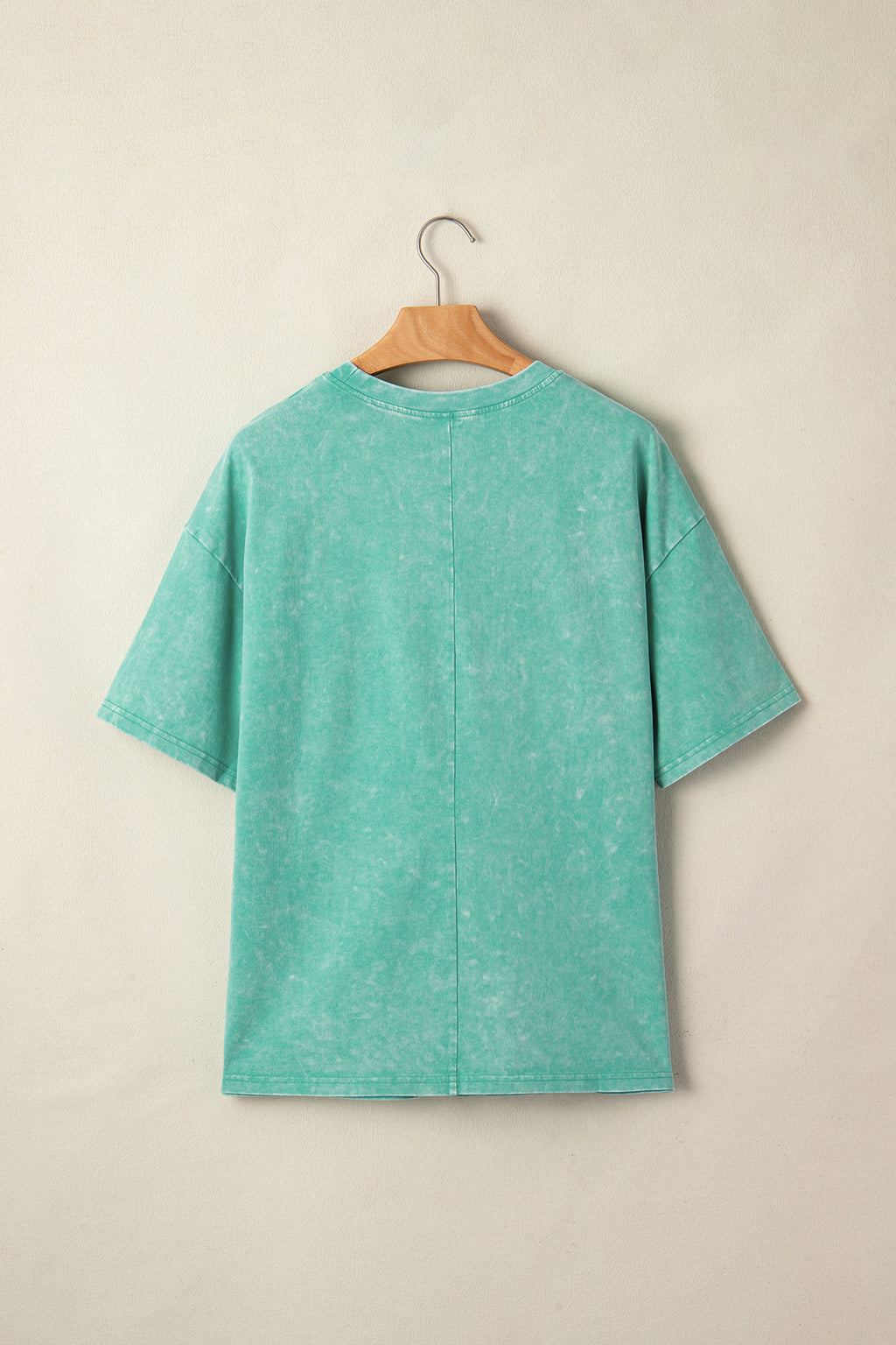 Dark Grey Solid Color Cotton Mineral Washed Oversize Tee